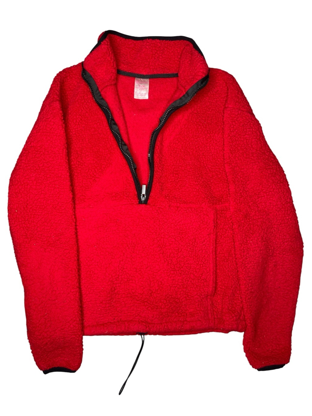 No Boundaries Red Sherpa Half-Zip Pullover - Picture 4 of 5